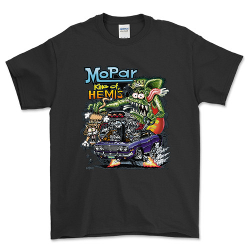 Black rat fink mopar - black, king